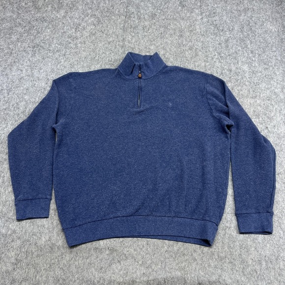 Polo Golf Ralph Lauren Other - Polo Golf Ralph Lauren Sweater Mens XL Blue 1/4 Zip Mock Neck Alpaca Blend Peru